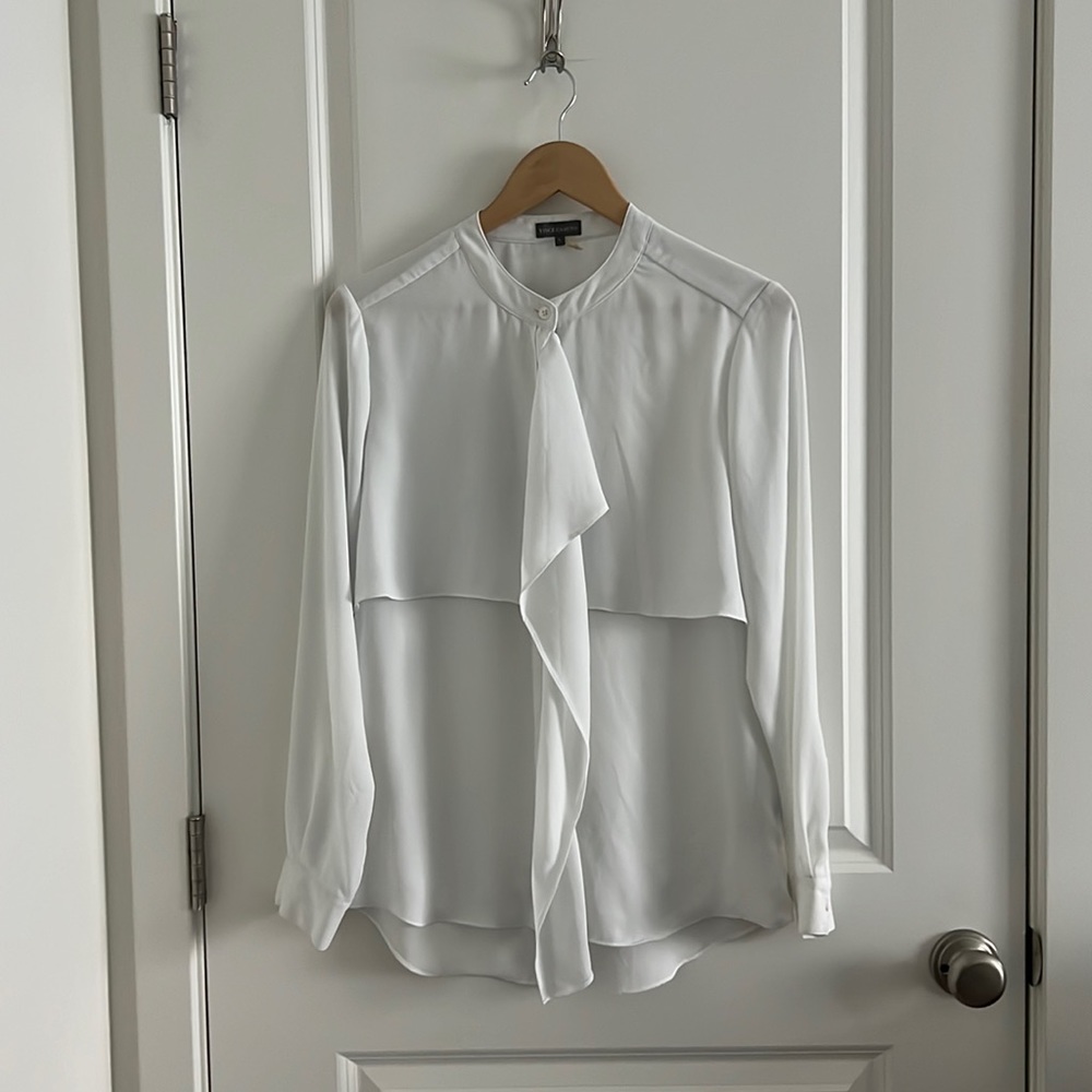 Vince Camuto Long Sleeve Blouse - White (S)